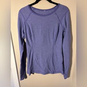 LULULEMON TURN AROUND PERSIAN PURPLE LONG SLEEVE SHIRT